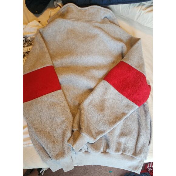 Ted Mcgill Fleece Sweatshirt Mens XL Blockcore Grey 3/4 zip 90s Vintage - Picture 3 of 5
